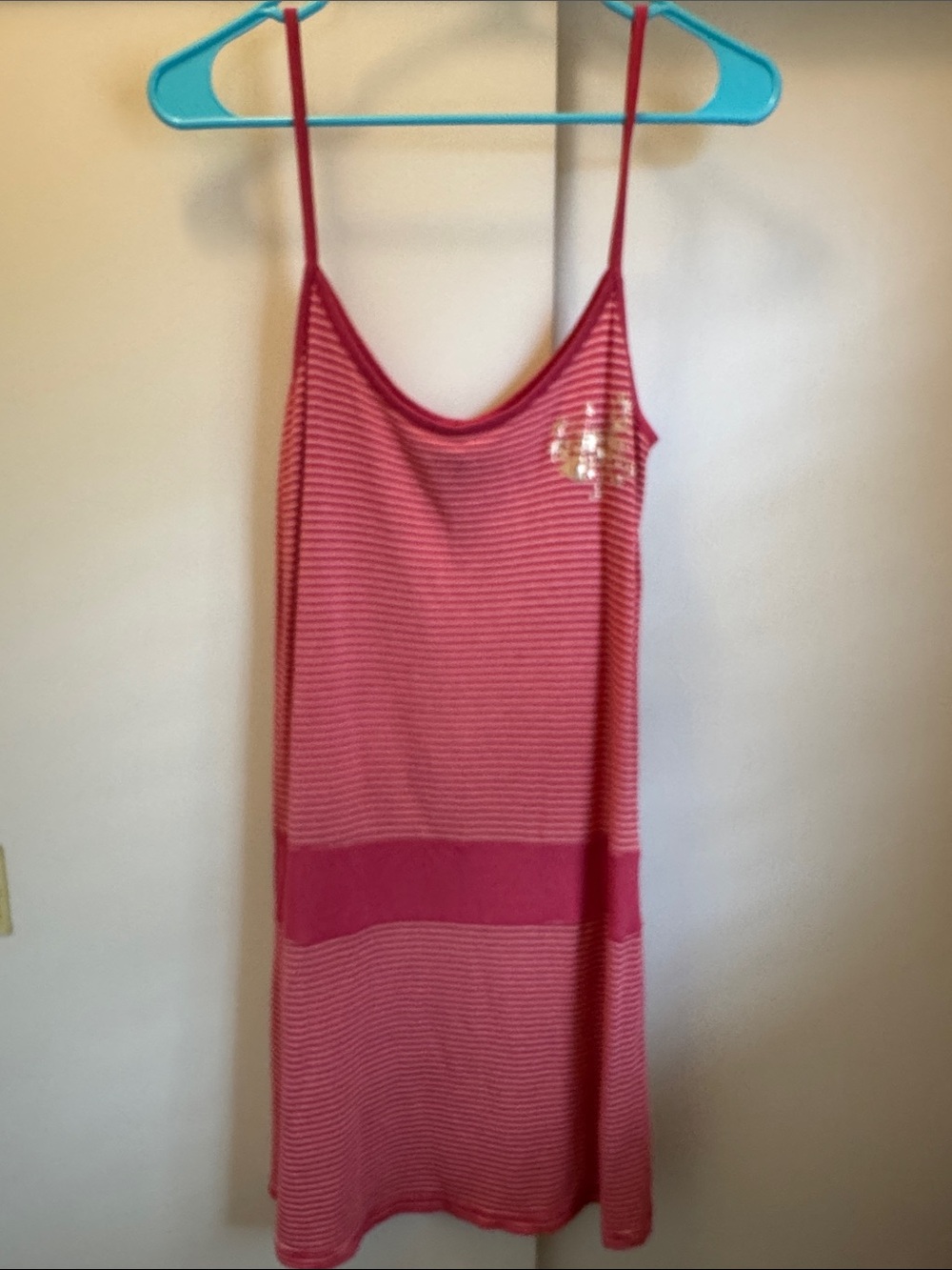 Corral red & White Striped Women's Sleep Chemise